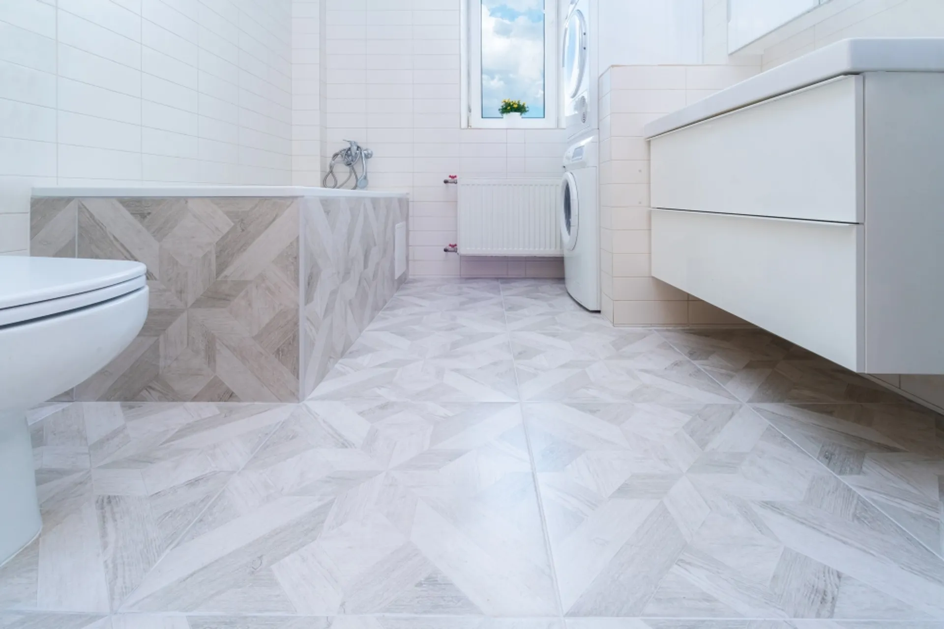 Modern tiled bathroom by JD Precision Tiling