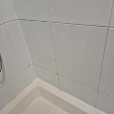 Kitchen splashback tiling close-up